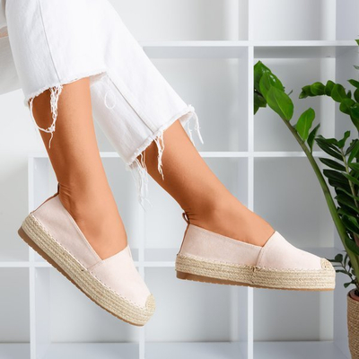 Hellrosa Espadrilles auf der Umox-Plattform - Schuhe 1