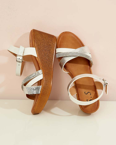 Royalfashion Damen Sandalen mit Zirkonen Bozi