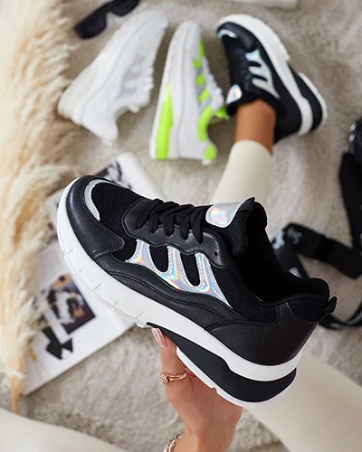 Royalfashion Damen sportliche Plateausneakers Amtres