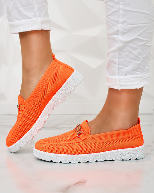 Royalfashion Жіночі тканинні мокасини із золотим декором Erticae