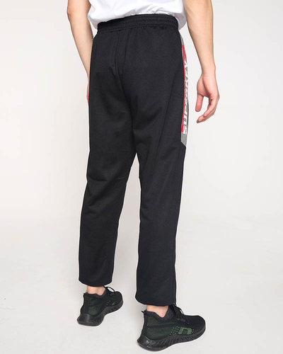 Schwarze Herren-Jogginghose mit Aufschriften - Kleidung