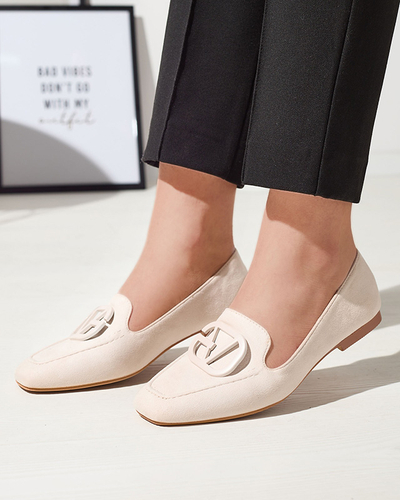 Damen Mokassins mit Ecru-Verzierung Jeterika - Schuhe