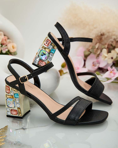 Royalfashion Damen Solepte Strass-Sandalen