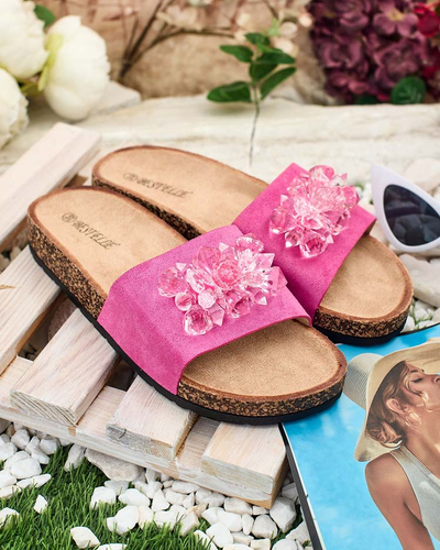 Royalfashion Damen Villo Strass-Flip-Flops