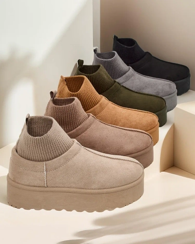 Royalfashion Kurze Damen Schneestiefel a'la Schneestiefel Vevello