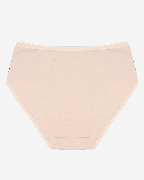 Труси жіночі з принтом бежевого кольору. PLUS SIZE - Нижня білизна