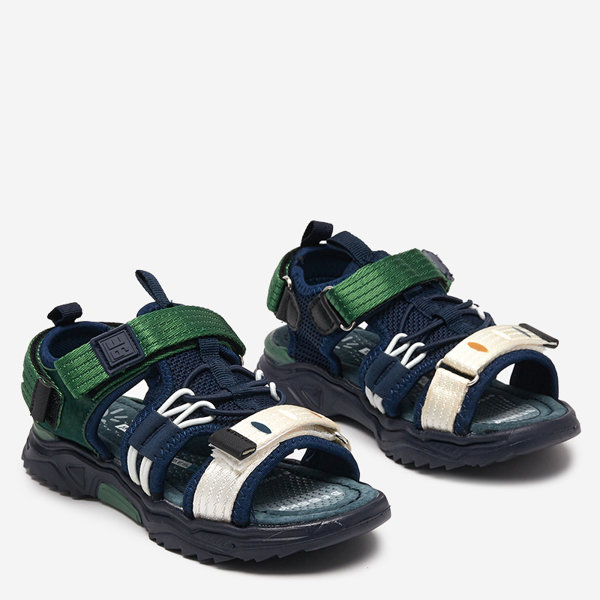 Grüne Kindersandalen mit Klettverschluss Meteris - Schuhe
