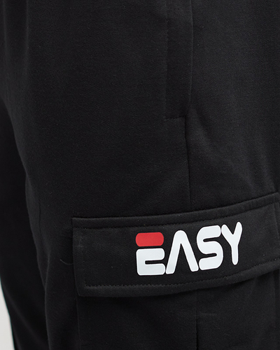 Schwarze Herren-Jogginghose mit Taschen - Kleidung