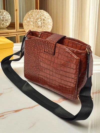 Lackierte kleine Damenhandtasche aus Öko-Leder Gilded Night