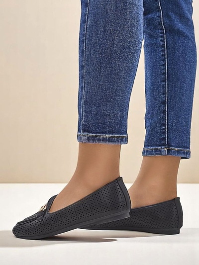 Royalfashion Rafalle Damen-Loafer mit Lochmuster