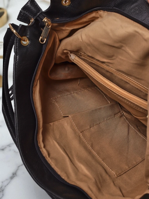 Жіноча сумка Atena Nero – елегантна чорна сумка з екологічної шкіри