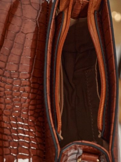 Lackierte kleine Damenhandtasche aus Öko-Leder Lunaya