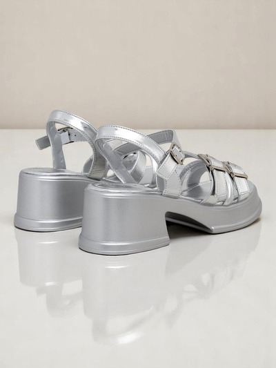 Royalfashion Damensandalen mit niedrigem Blockabsatz Otteze