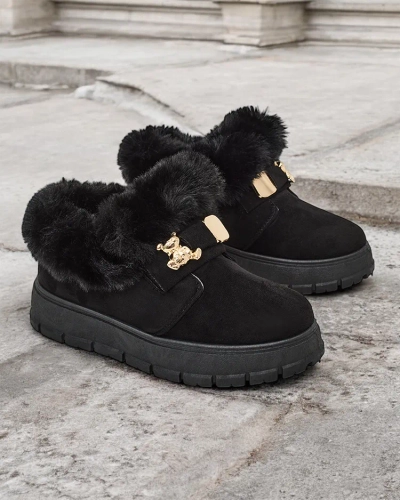 Royalfashion Damen Kurzstiefel a'la Schneestiefel Dobis