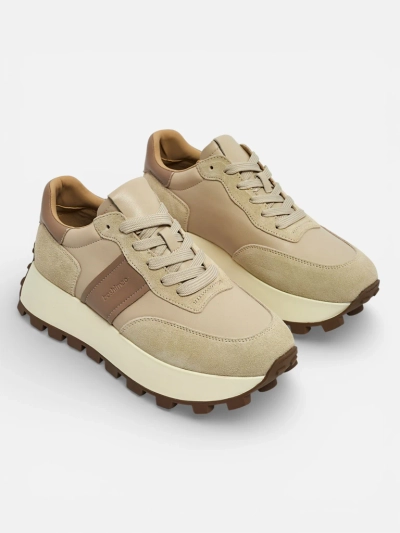 Sportliche Damen-Sneakers aus Naturleder Naterre