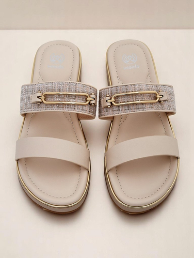 Royalfashion Damen-Pantoletten mit flacher Sohle Mamma