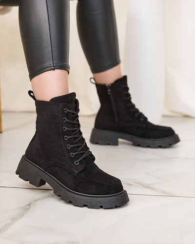 Royalfashion Schwarz Damen Schnürstiefel Oroccar