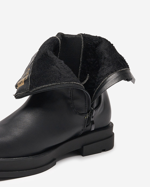 Чорні жіночі чоботи з квадратним носом Litepi