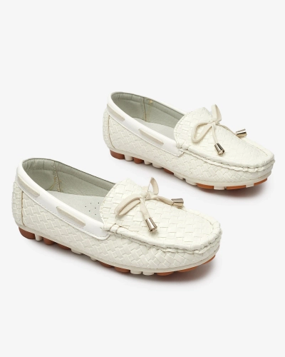 Weiße Mokassins für Kinder Dannad- Footwear