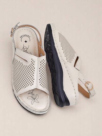 Royalfashion Damen Sandalen mit niedrigem Keilabsatz Mira