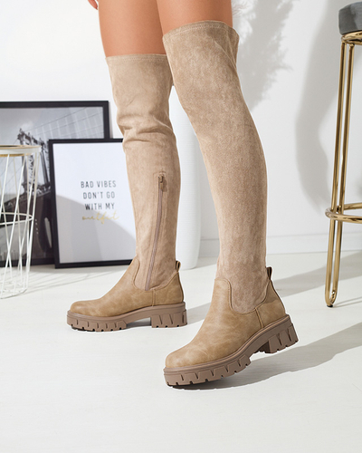Damenstiefel in khaki Farbe Liki - Footwear