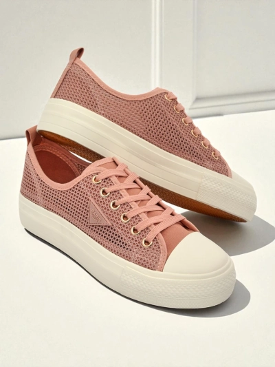 Damen Turnschuhe Afrodyta Rosa – atmungsaktive rosa Stoffschuhe für den Sommer