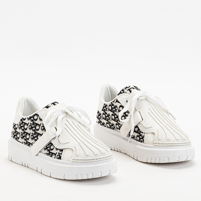 Weiße Sport-Sneaker für Damen mit Ibibis-Aufdruck - Schuhe