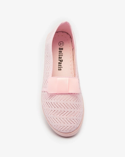 Schleifen-Sneakers für Mädchen in Hellrosa Lolisa - Schuhe
