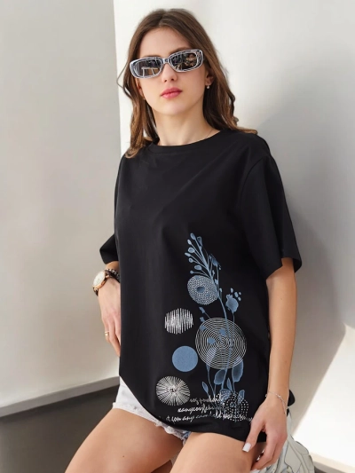 Royalfashion Frauen Baumwoll T-Shirt mit Print