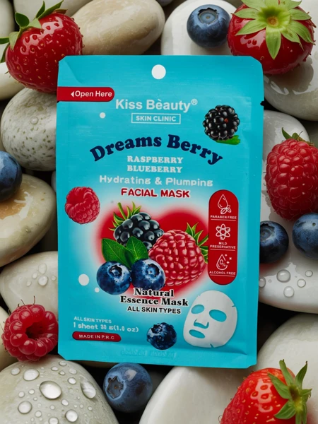 Gesichtsmaske mit Waldfrüchten