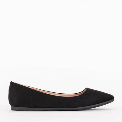 Schwarze klassische Damen-Ballerinas mit spitzer Zehenpartie Aymi - Schuhe