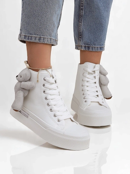 Royalfashion Жіночі високі кеди з ведмедиком Теді