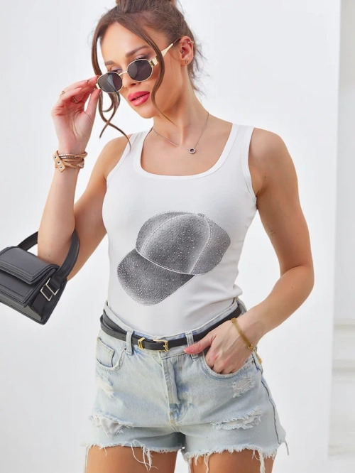 Royalfashion жіночий бавовняний топ з капюшоном