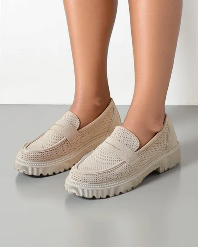 Royalfashion Damen Eco-Suede Mokkasins Dunes