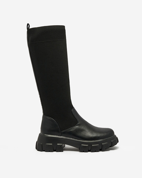 Royalfashion Чорні жіночі черевики-сліпони Sennosea