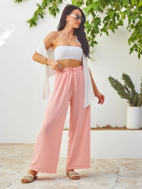 Royalfashion Широкі жіночі штани з еластичним поясом