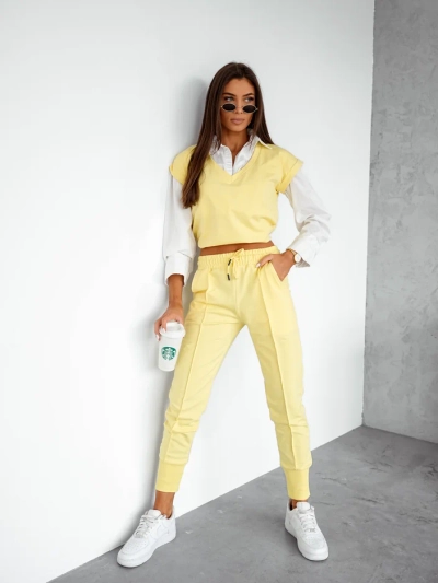 Royalfashion Damen Baumwoll-Casual-Set mit kurzen Ärmeln