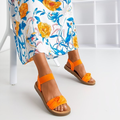 Neonorange rötliche Sandalen - Schuhe 1