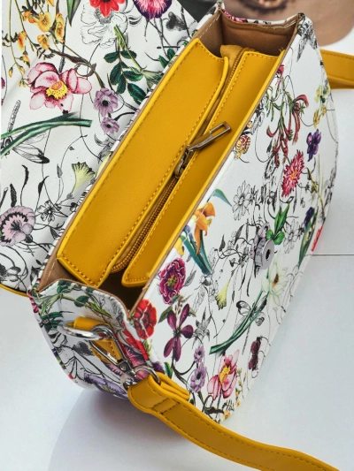 Royalfashion Kleine Damenhandtasche aus Öko-Leder mit Blumenmuster Ori Elle