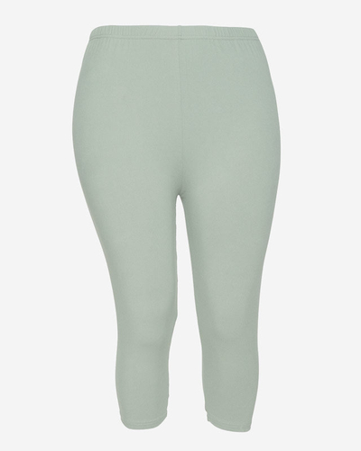 Grüne 3/4-Leggings in Übergröße für Damen - Kleidung