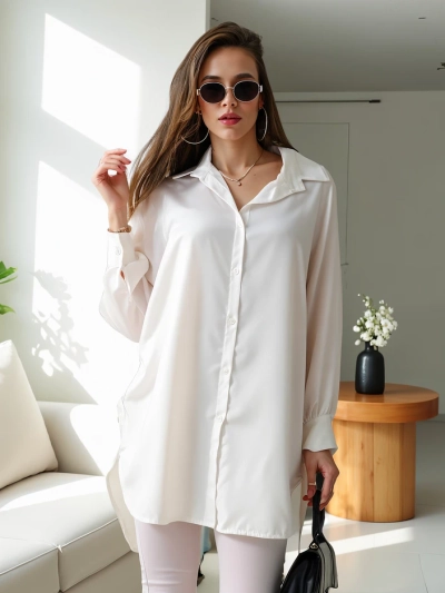 Royalfashion Langes Oversized-Damenshirt