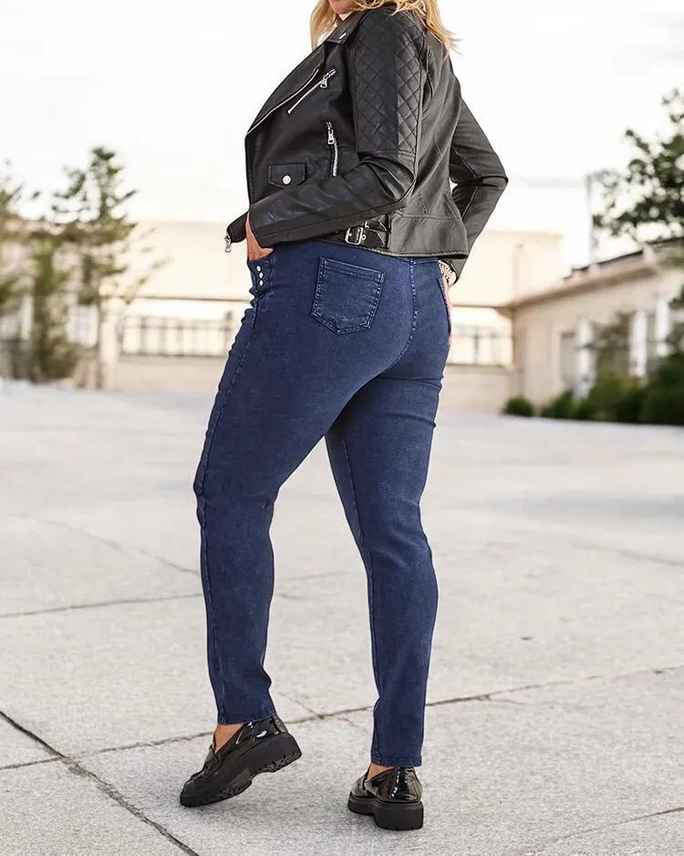 Royalfashion Damen Treggings Hose in Übergröße