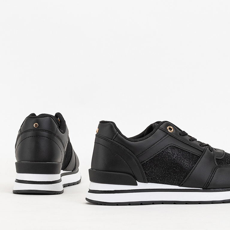 Schwarze Damen-Sportschuhe mit Glitzer Berilan - Footwear