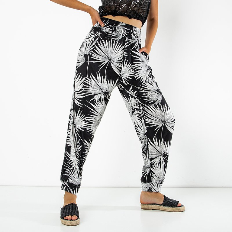 Gemusterte Damen-Stoffhose PLUS GRÖSSE - Kleidung