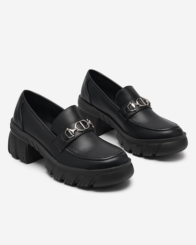 Schwarzer Damenschuh auf massiver Terima-Sohle - Footwear