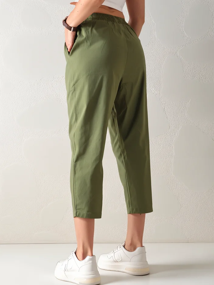 Royalfashion Gerade Damenstoffhose 7/8