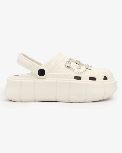 Royalfashion Білі жіночі гумові шльопанці Kooranza