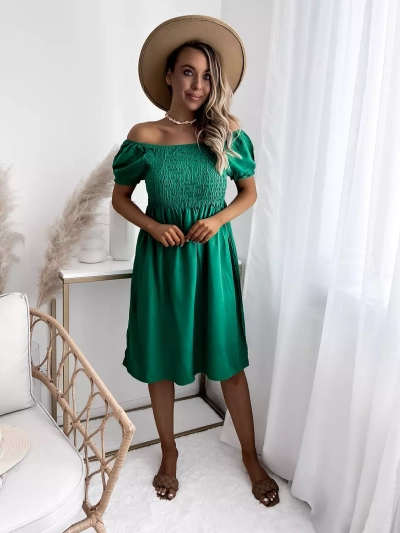Grünes Damen-Minikleid a'la hiszpanka- Kleidung