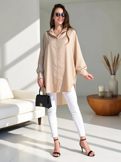 Royalfashion Langarm Damenoversize-Shirt