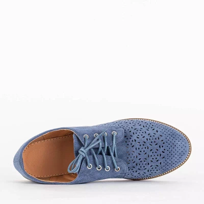 Blaue Schnürschuhe für Damen Soberin - Schuhe